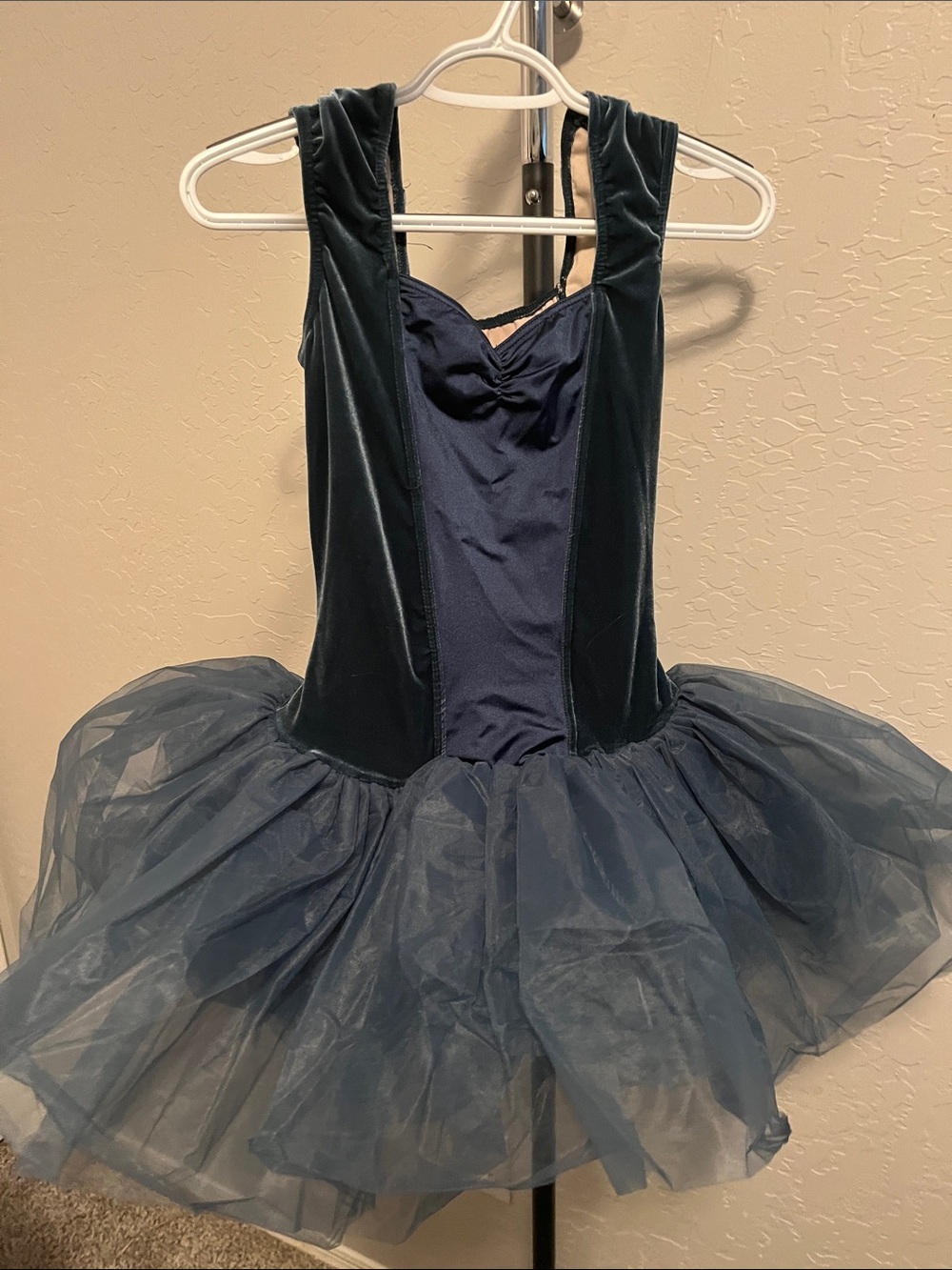 Weissman Navy Blue Velvet and Tulle Ballet Costume